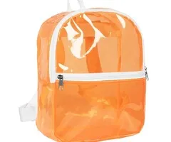 RUGZAK TRANSPARANT - UV / BLACKLIGHT – NEON ORANJE