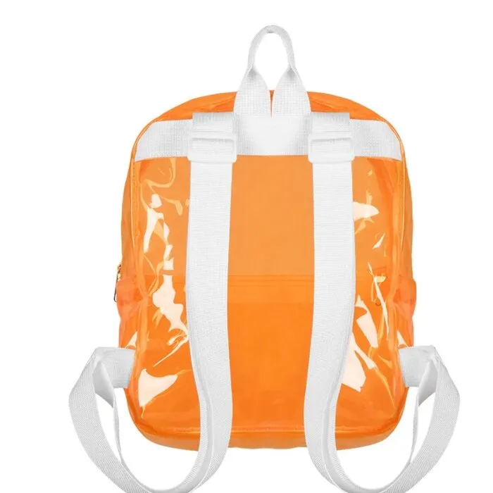 RUGZAK TRANSPARANT - UV / BLACKLIGHT – NEON ORANJE