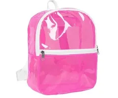 BACKPACK TRANSPARANT - UV / BLACKLIGHT - NEON PINK