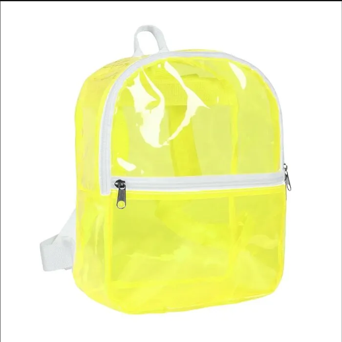 RUGZAK TRANSPARANT - UV / BLACKLIGHT – NEON GEEL