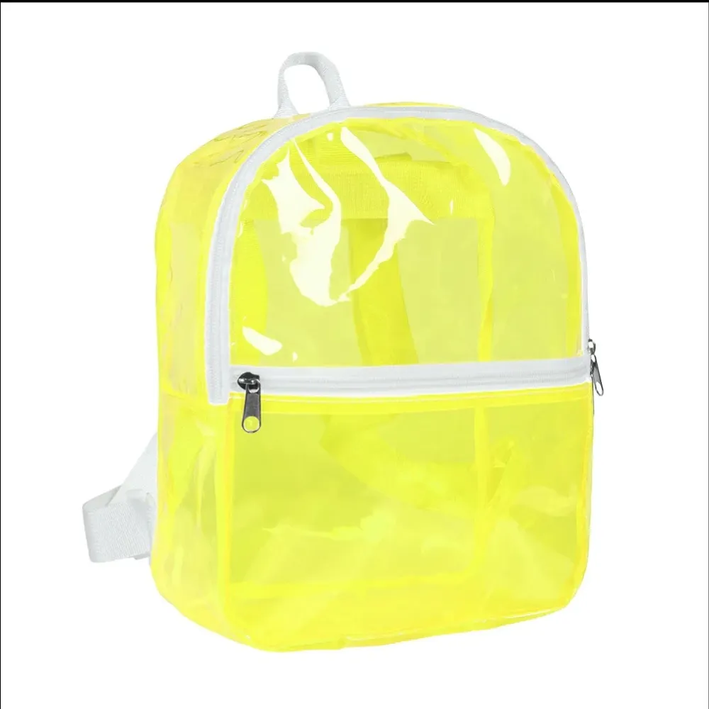 RUGZAK TRANSPARANT - UV / BLACKLIGHT – NEON GEEL