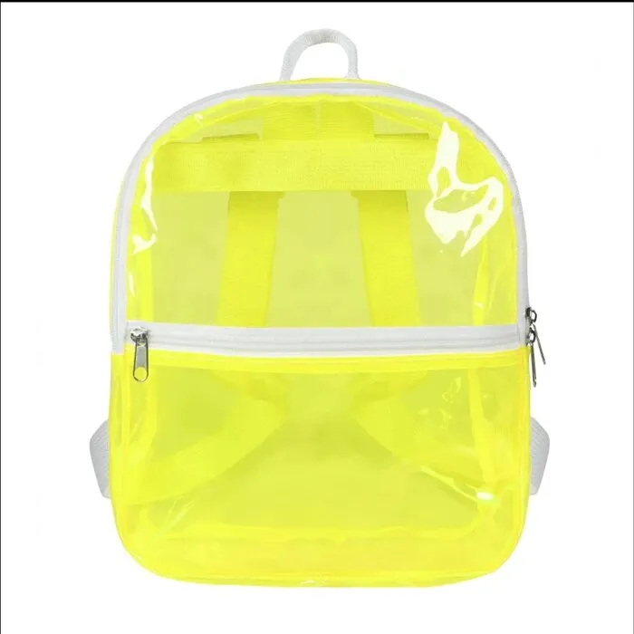 RUGZAK TRANSPARANT - UV / BLACKLIGHT – NEON GEEL