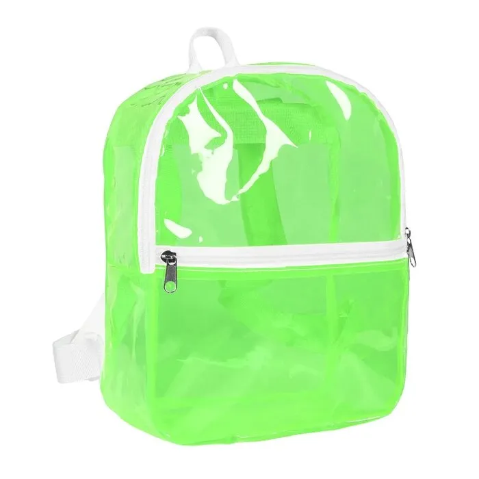 RUGZAK TRANSPARANT - UV / BLACKLIGHT – NEON GROEN
