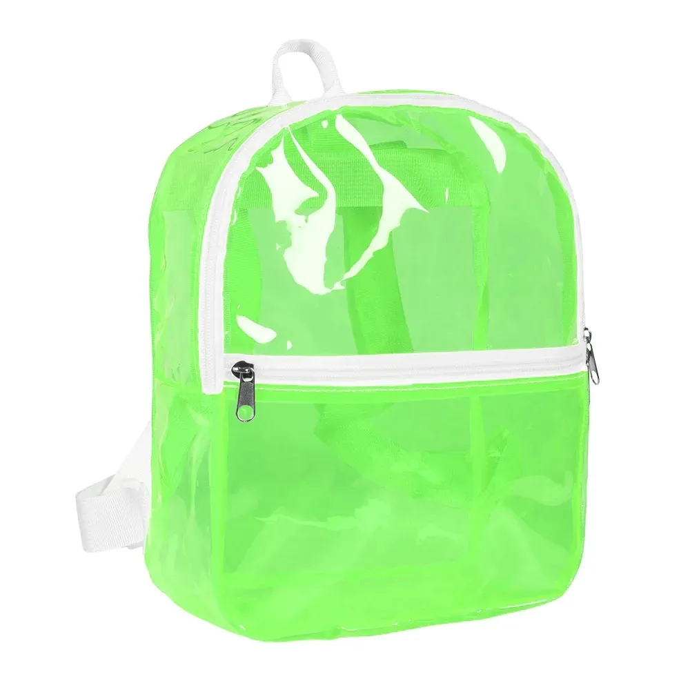 BACKPACK TRANSPARANT - UV / BLACKLIGHT - NEON GREEN