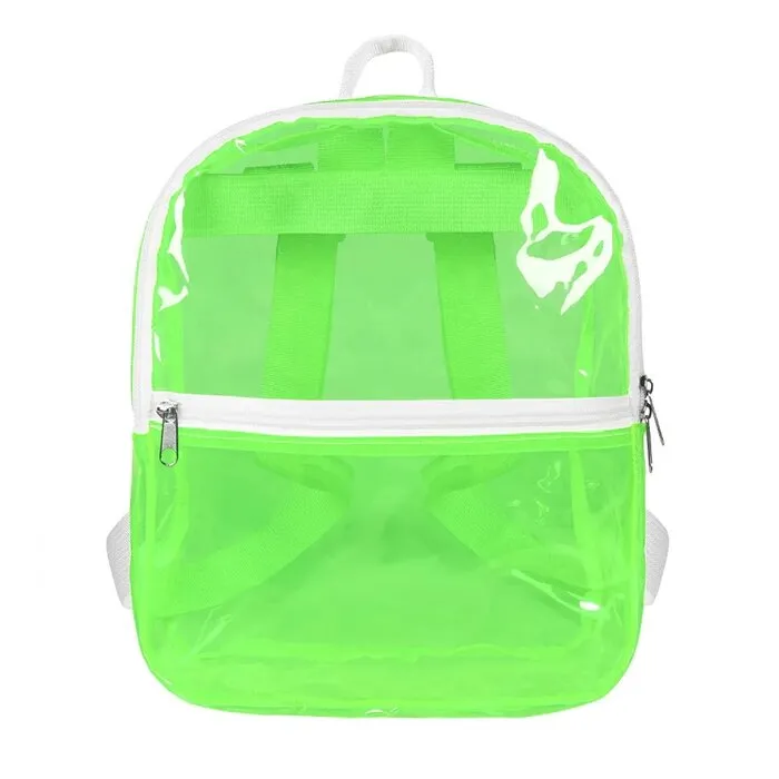 BACKPACK TRANSPARANT - UV / BLACKLIGHT - NEON GREEN