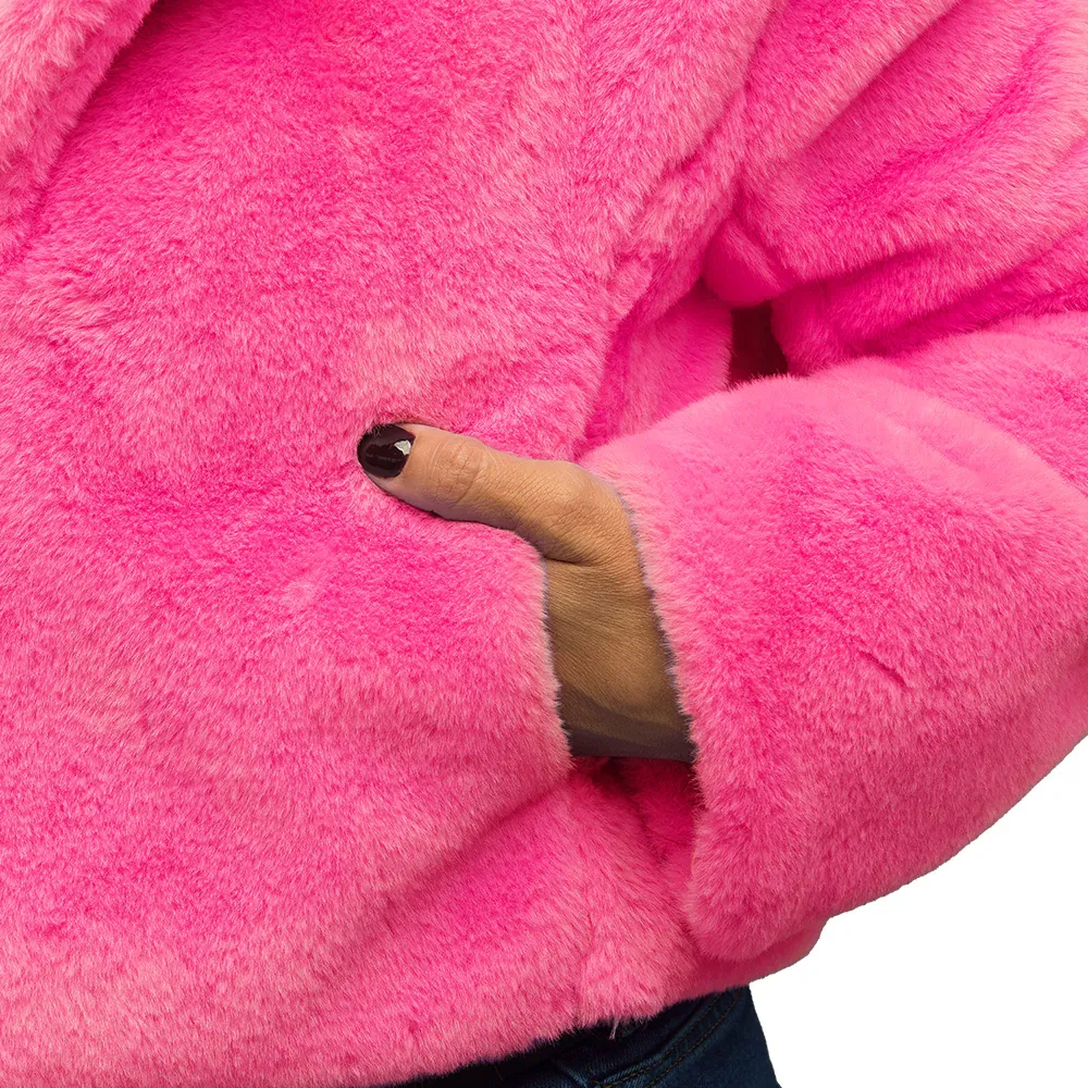 Fluffy neonroze jasje – M/L – dames