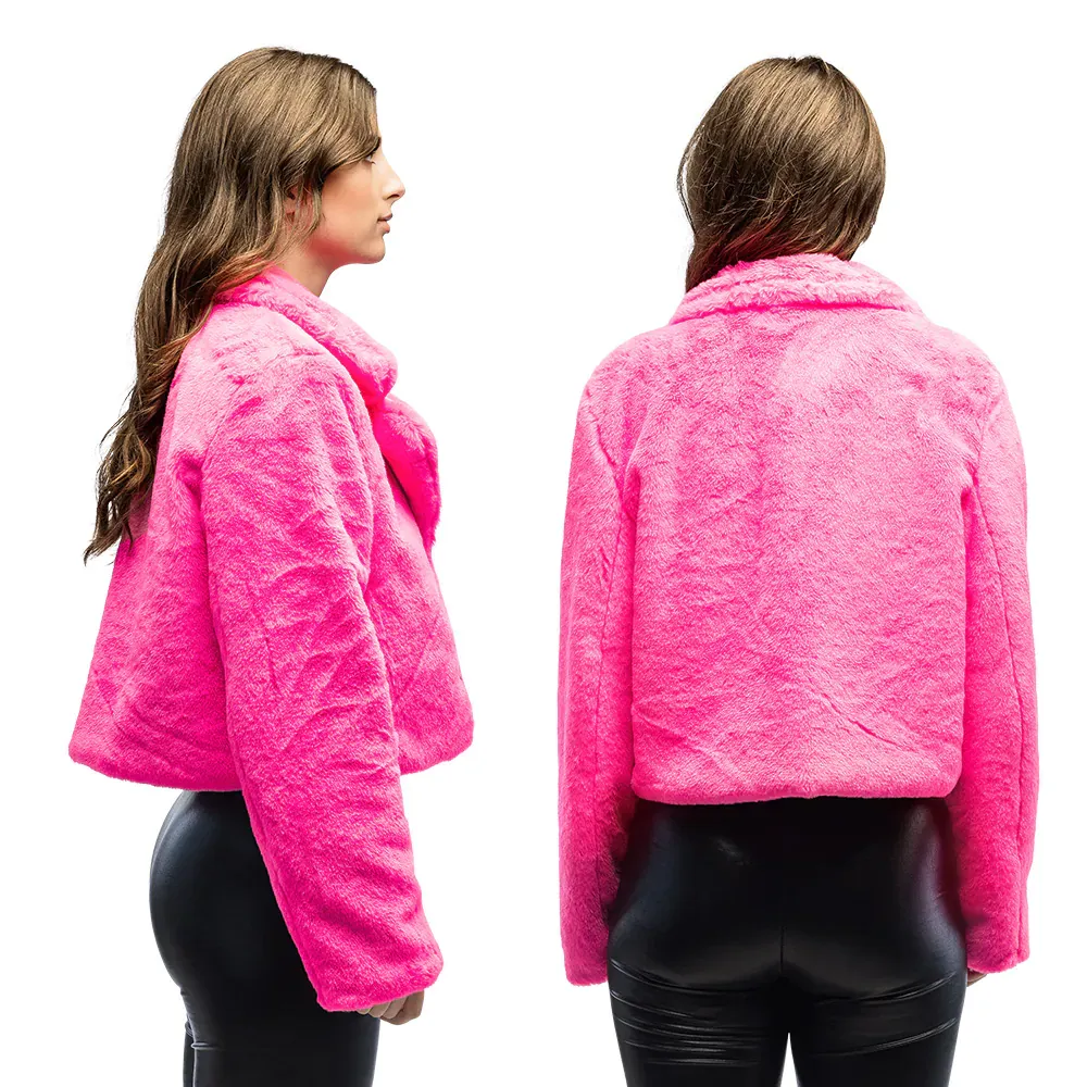 Fluffy neonroze jasje – M/L – dames