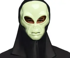 Alien mask with hood – Glow in the Dark