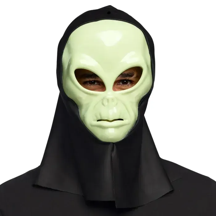 Alien mask with hood – Glow in the Dark