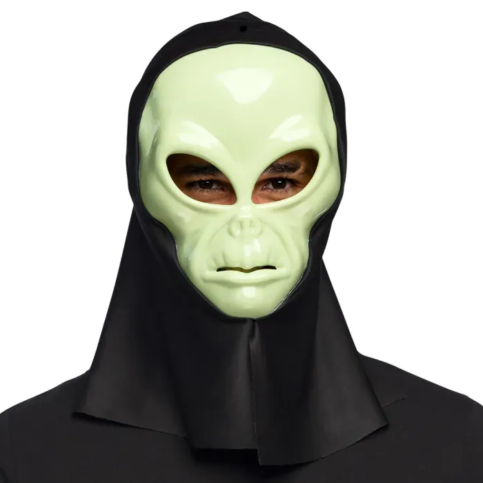 Alien masker met kap – Glow in the Dark