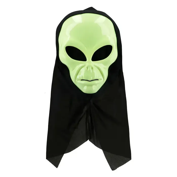 Alien masker met kap – Glow in the Dark