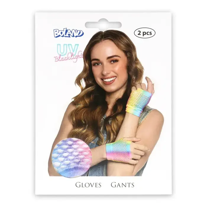 Regenboog visnet handschoentjes – UV blacklight