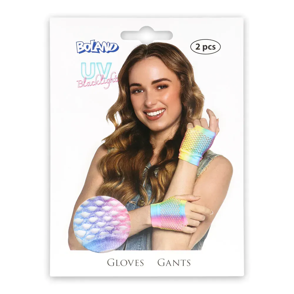 Regenboog visnet handschoentjes – UV blacklight