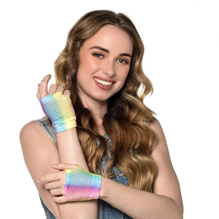 REGENBOOG VISNET HANDSCHOENTJES – UV / BLACKLIGHT