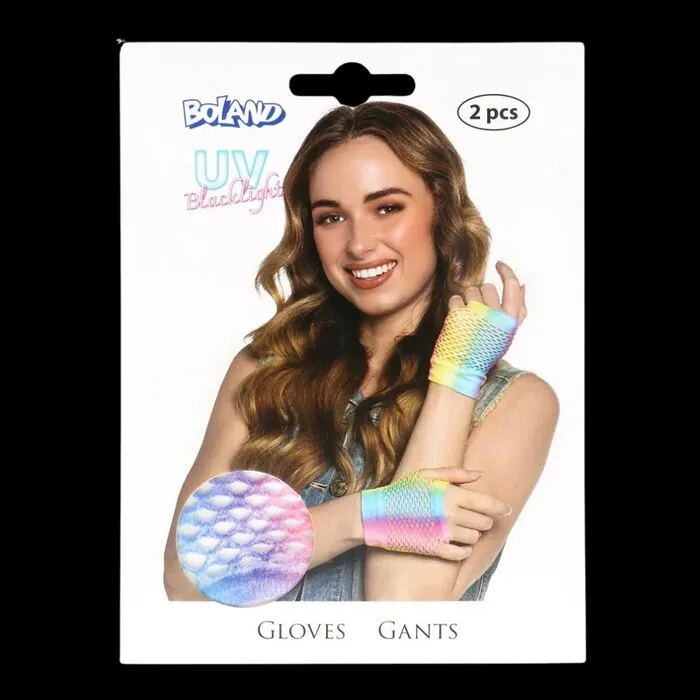 REGENBOOG VISNET HANDSCHOENTJES – UV / BLACKLIGHT