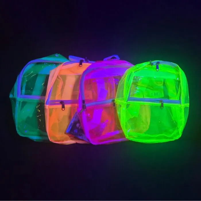 RUGZAK TRANSPARANT - UV / BLACKLIGHT – NEON ROZE