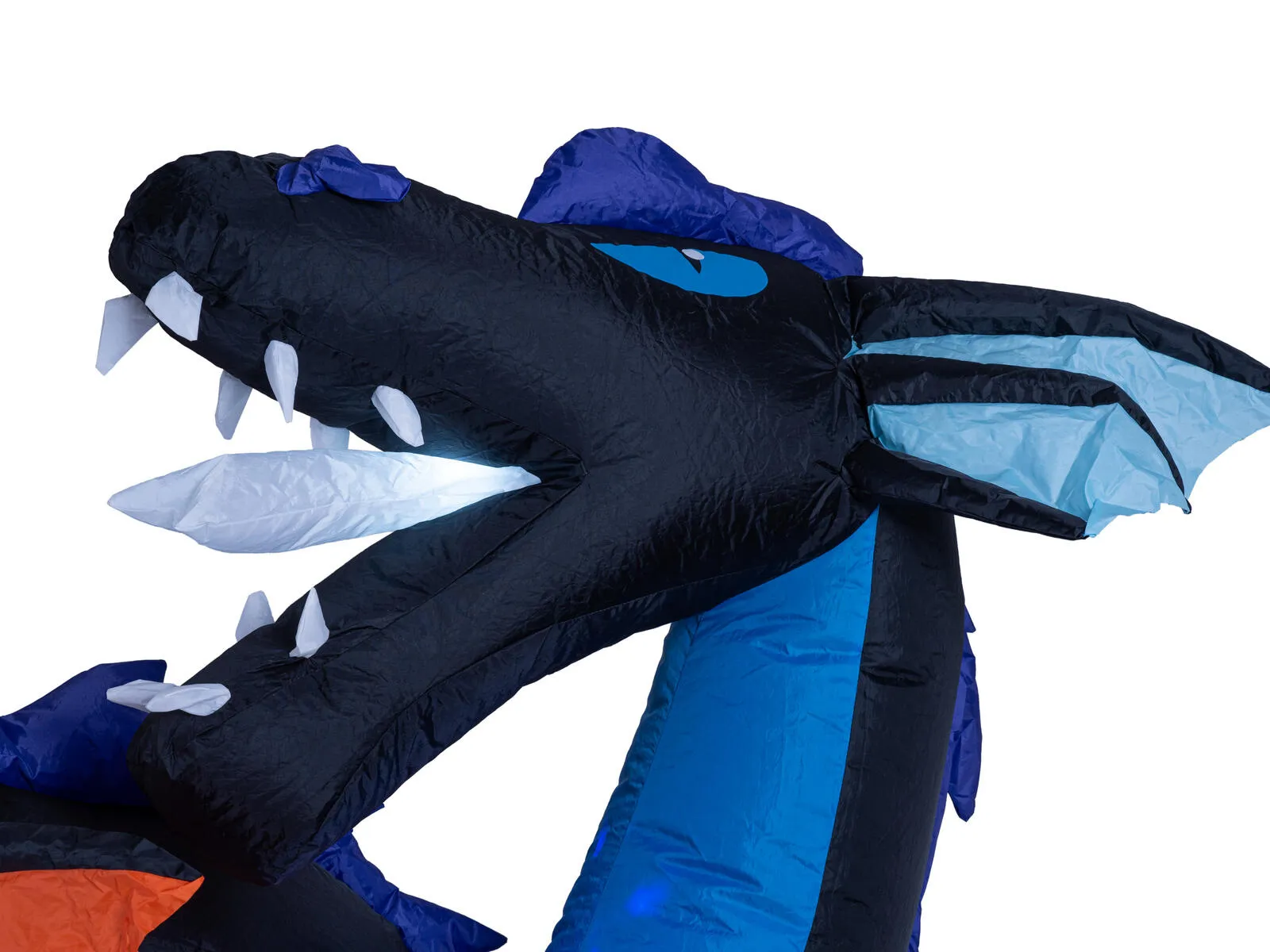 Europalms Halloween inflatable dragon – 208 cm – two‑headed – with LED lighting
