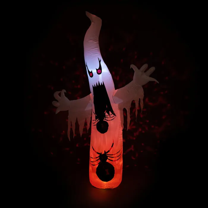 Europalms Halloween inflatable ghost – 234 cm – red LED effect – self‑inflating