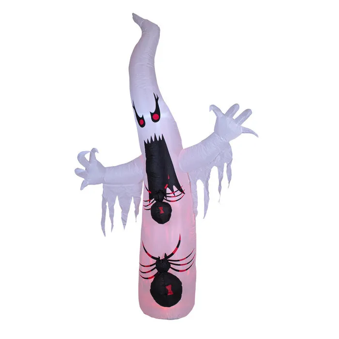 Europalms Halloween inflatable ghost – 234 cm – red LED effect – self‑inflating