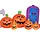 Halloween opblaasbare spook met pompoenen – 244 cm – LED verlichting – zelfopblazend