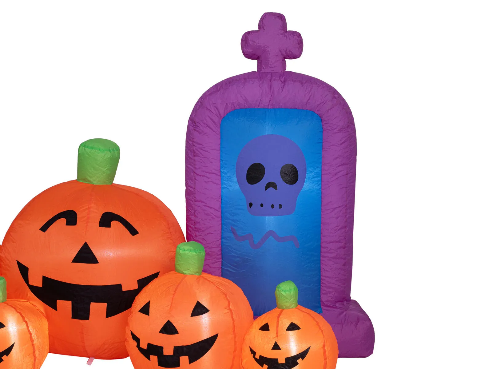 Europalms Halloween inflatable ghost with pumpkins – 244 cm – LED lighting – self‑inflating