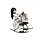 HALLOWEEN - CREEPYGIRL OP SCHOMMELPAARD - BEWEGEND - 72 CM