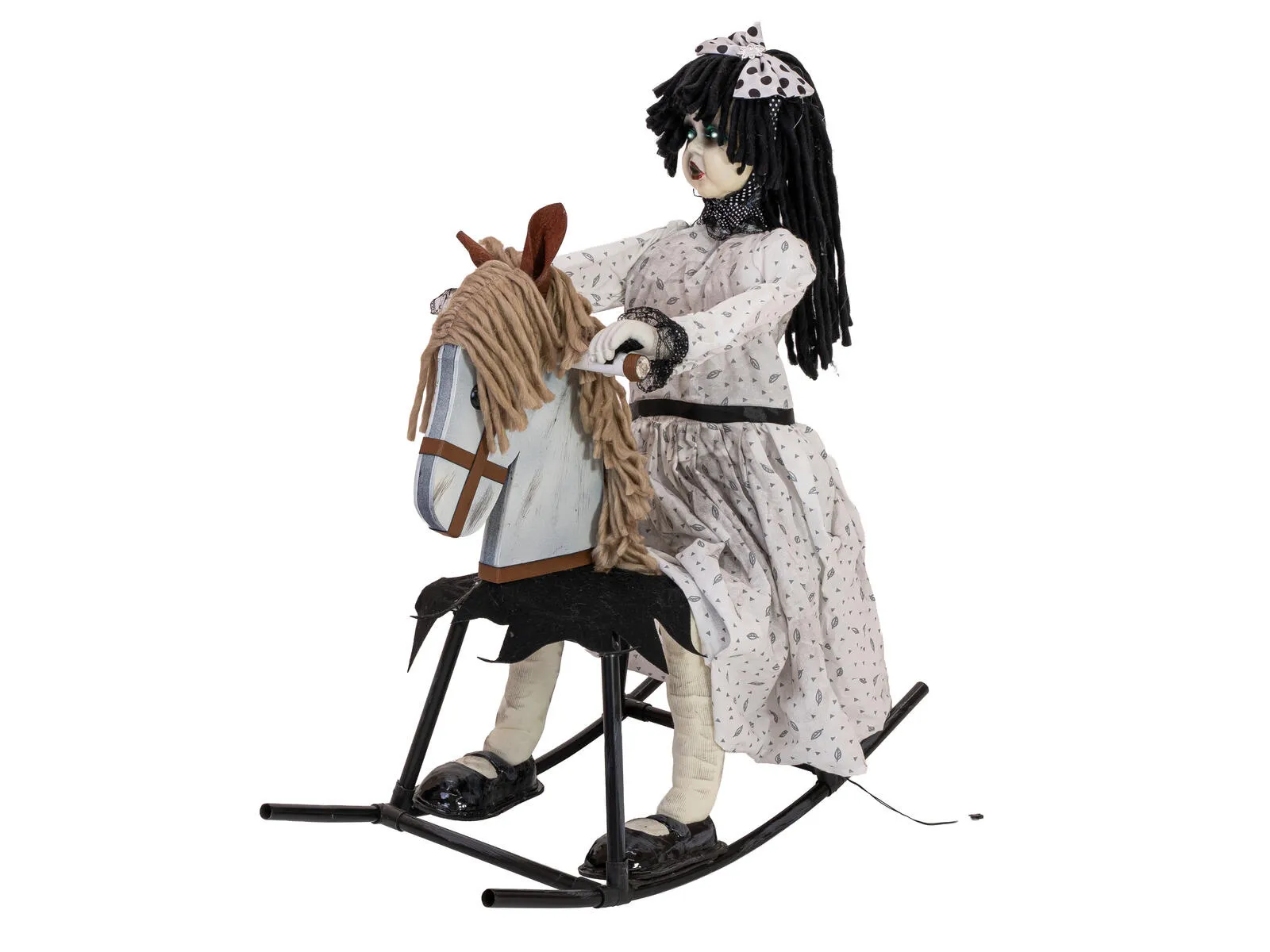 Europalms HALLOWEEN - CREEPYGIRL OP SCHOMMELPAARD - BEWEGEND - 72 CM