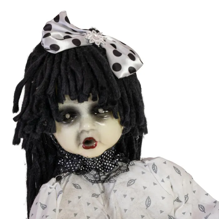 Europalms HALLOWEEN - CREEPYGIRL OP SCHOMMELPAARD - BEWEGEND - 72 CM