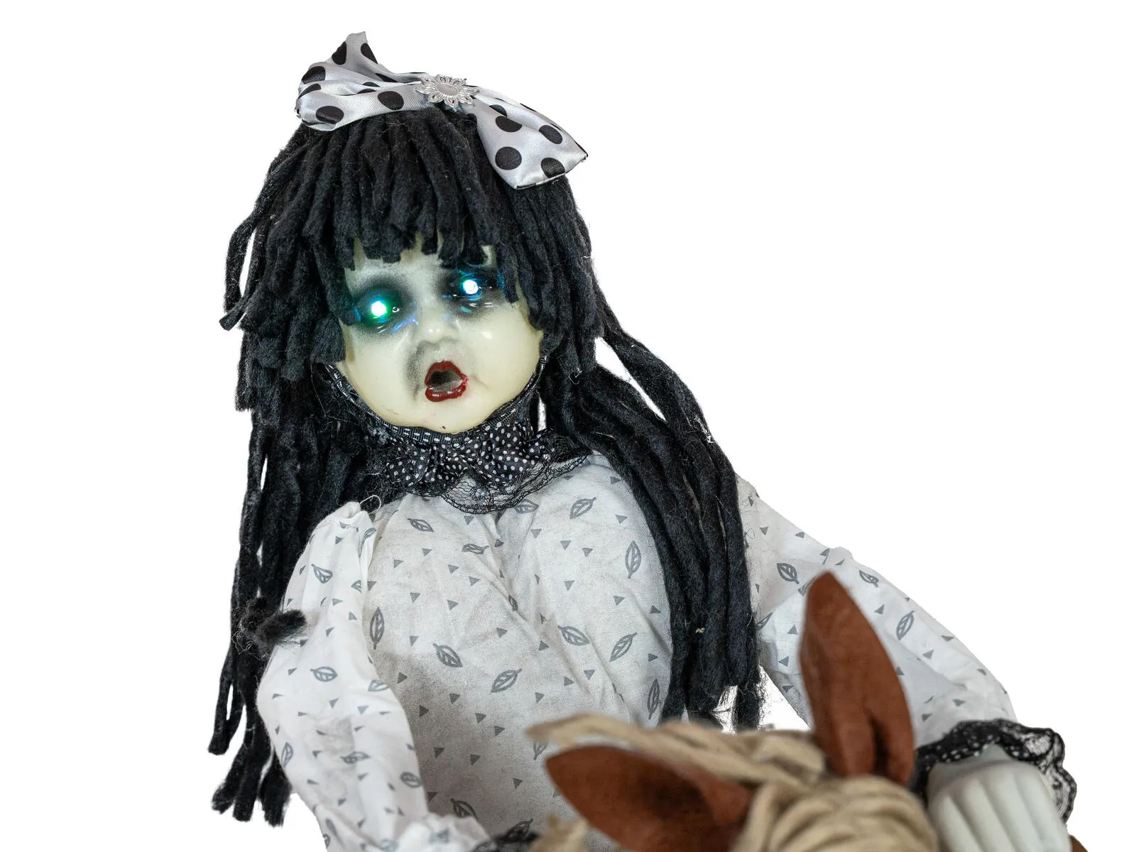Europalms HALLOWEEN - CREEPYGIRL OP SCHOMMELPAARD - BEWEGEND - 72 CM