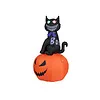 Europalms HALLOWEEN OPBLAASBARE KAT MET POMPOEN - 183 CM