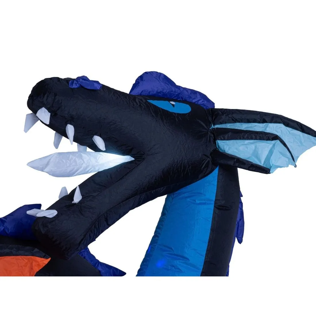 Europalms HALLOWEEN INFLATABLE DRAGON - 208 CM - TWO-HEADED – WITH LED LIGHTING