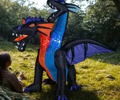 Europalms HALLOWEEN OPBLAASBARE DRAAK - 208 CM