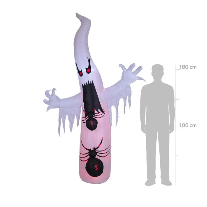 Europalms HALLOWEEN INFLATABLE GHOST - 234 CM - RED LED EFFECT - SELF INFLATING