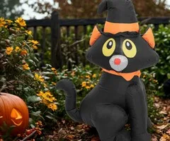 Europalms HALLOWEEN OPBLAASBARE KAT - 122 CM