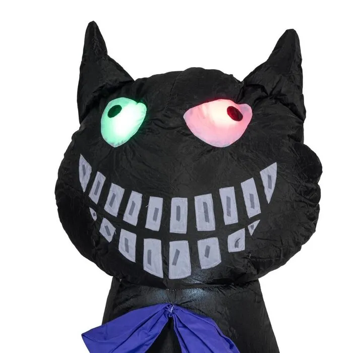 Europalms EUROPALMS HALLOWEEN INFLATABLE CAT WITH PUMPKIN – 183 CM – LED EYES – SELF INFLATAING – IP44