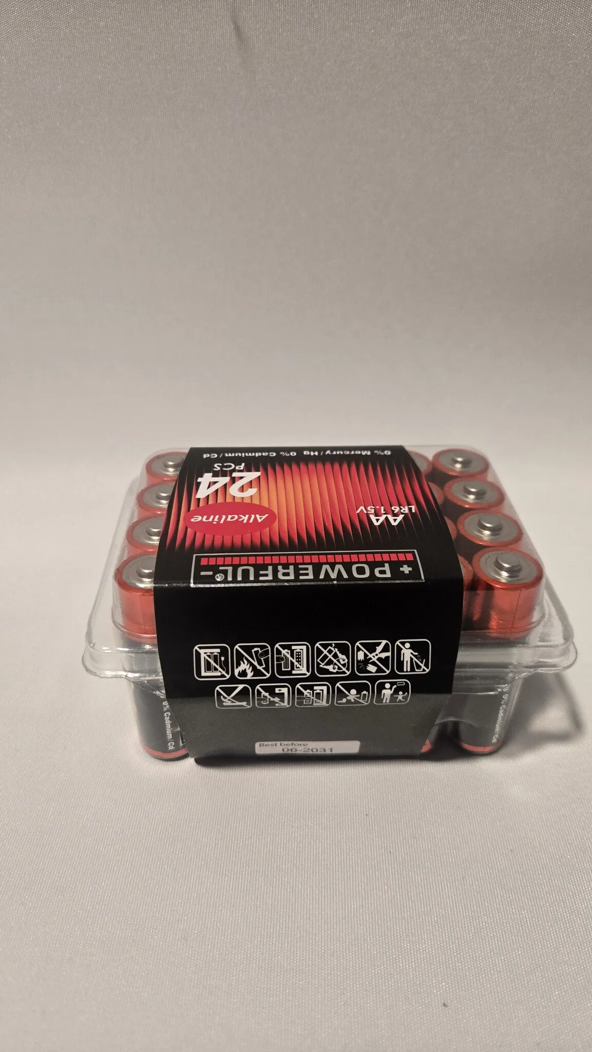 AA LR6 1.5V Alkaline Batteries 24 Pack - +Powerful+