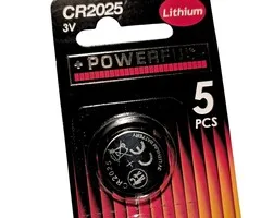 CR2025 3V LITHIUM BATTERIJ - 5 PACK +POWERFUL+