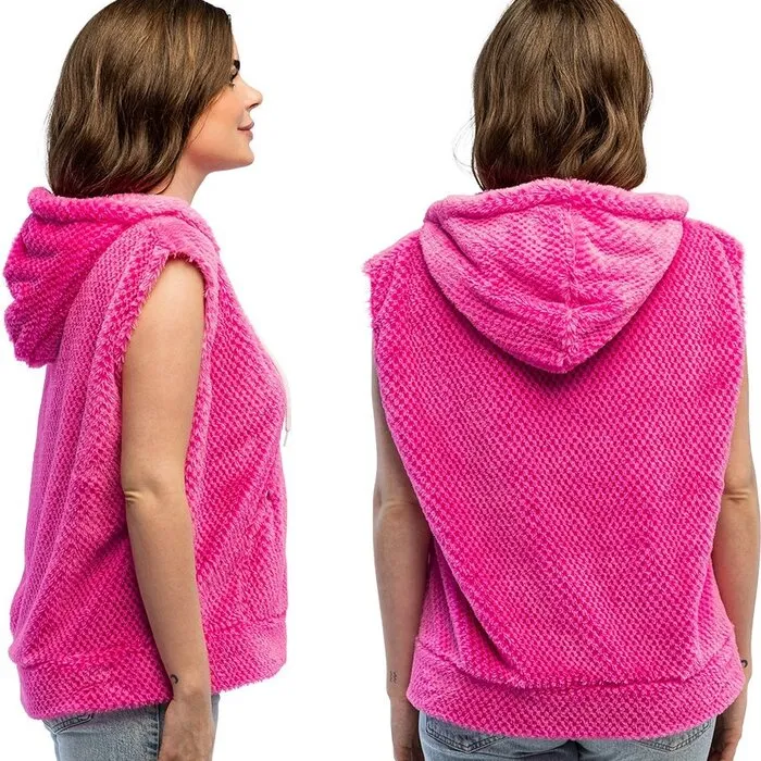 NEON BODYWARMER FLUFFY ROZE L/XL