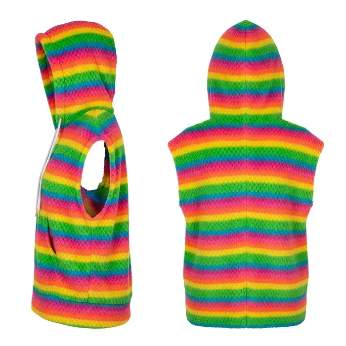 Neon Bodywarmer Fluffy Rainbow L/XL
