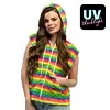 NEON BODYWARMER FLUFFY RAINBOW L/XL