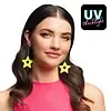 Neon Oorbellen Ster Geel