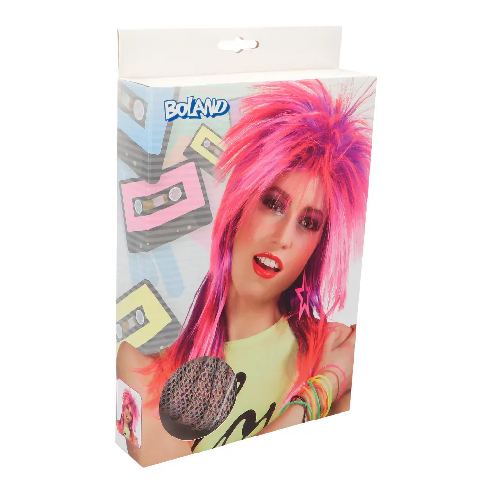 Neon Pruik Kimberley Roze