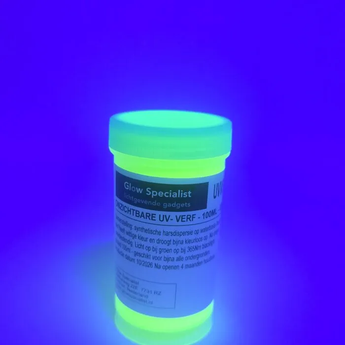 ONZICHTBARE UV VERF - 100 ML -DIVERSE KLEUREN
