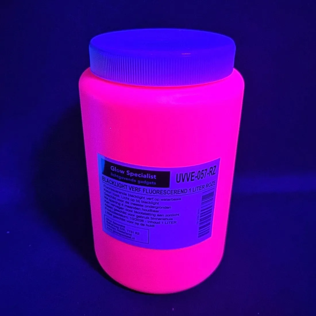 FLUORESCENT BLACKLIGHT PAINT WATER BASED - 1 LITRE - VARIOUS COLOURS