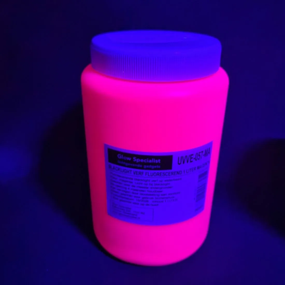 FLUORESCENT BLACKLIGHT PAINT WATER BASED - 1 LITRE - VARIOUS COLOURS