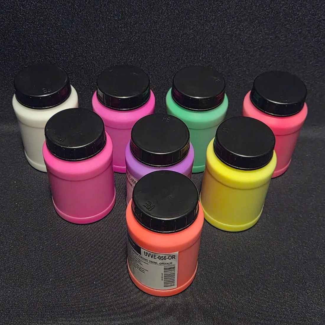 FLUORESCENT BLACKLIGHT PAINT WATER BASED - 250 ML - VARIOUS COLOURS