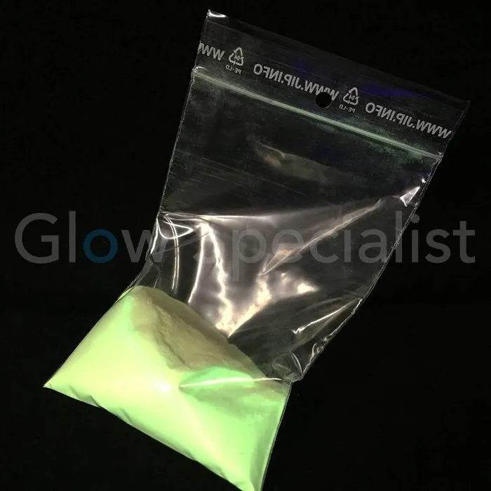 Glow Specialist Glow in the Dark Pigment – 50 g – Water Coated – High‑Quality Luminous Powder