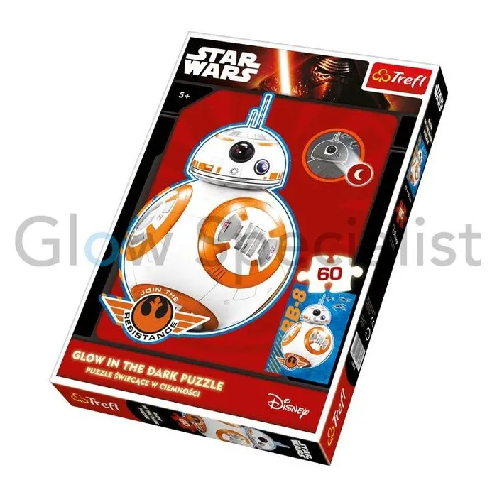 GLOW IN THE DARK PUZZLE - STAR WARS BB-8 - 60 PCS