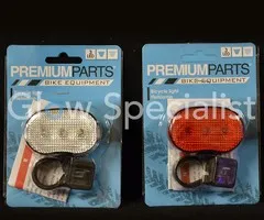 LED BIKE LIGHTS - RED AND WHITE
