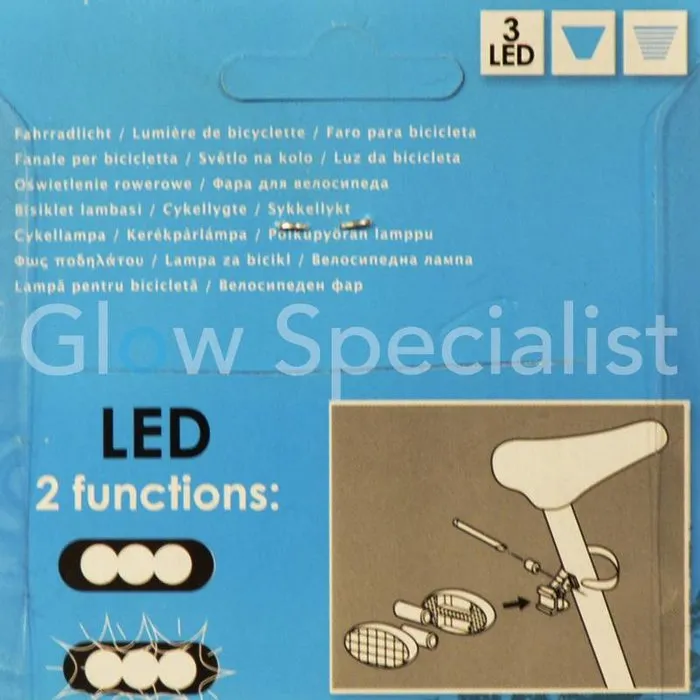 LED FIETSLAMPEN - ROOD  OF WIT